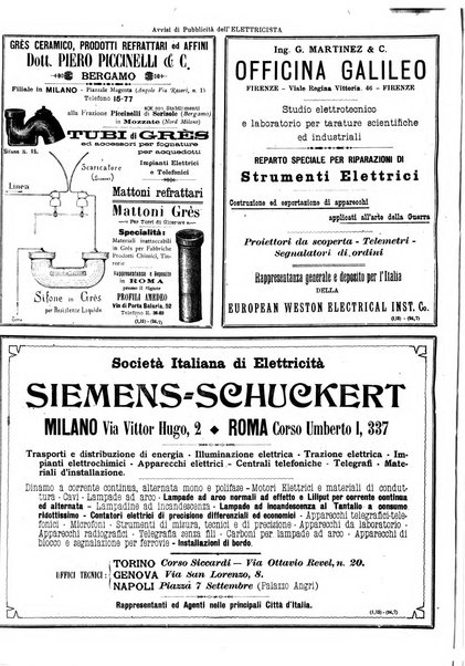 L'elettricista rivista mensile di elettrotecnica