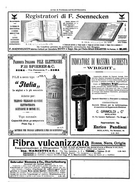 L'elettricista rivista mensile di elettrotecnica