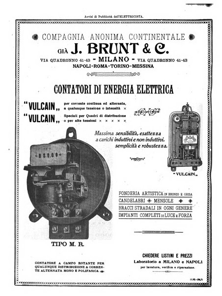 L'elettricista rivista mensile di elettrotecnica