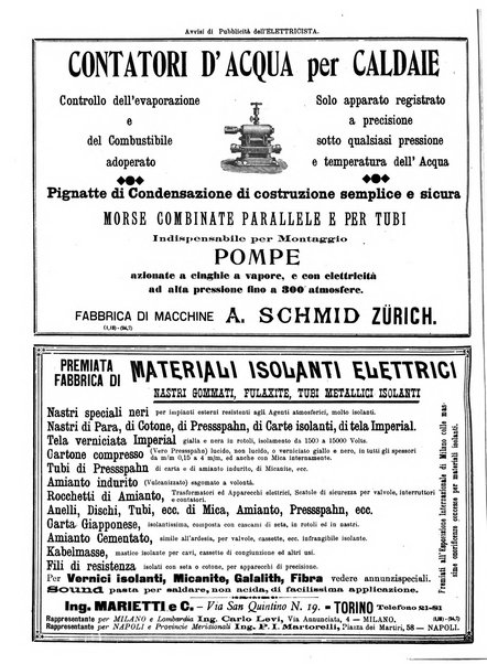 L'elettricista rivista mensile di elettrotecnica