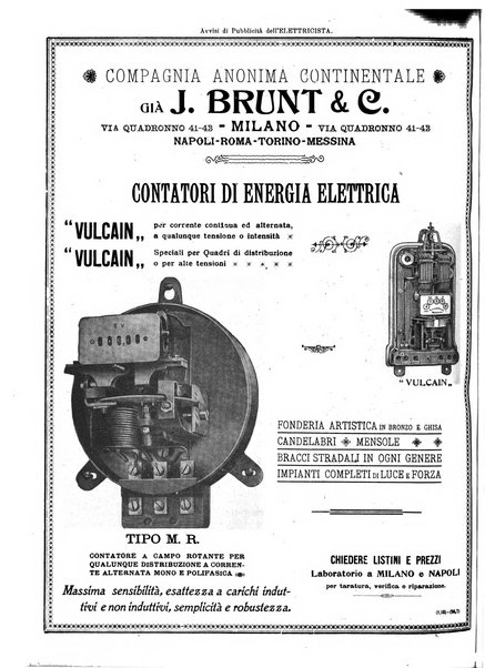 L'elettricista rivista mensile di elettrotecnica