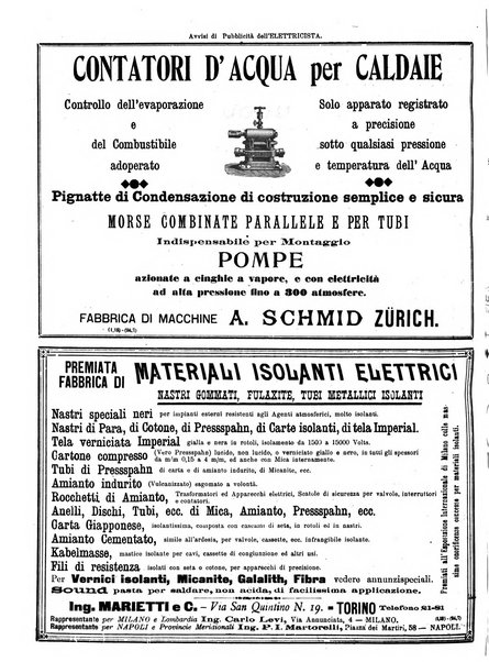 L'elettricista rivista mensile di elettrotecnica