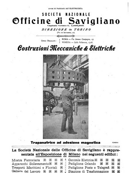 L'elettricista rivista mensile di elettrotecnica