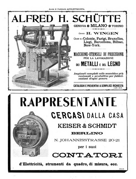 L'elettricista rivista mensile di elettrotecnica