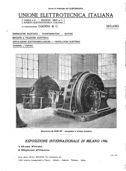 L'elettricista rivista mensile di elettrotecnica