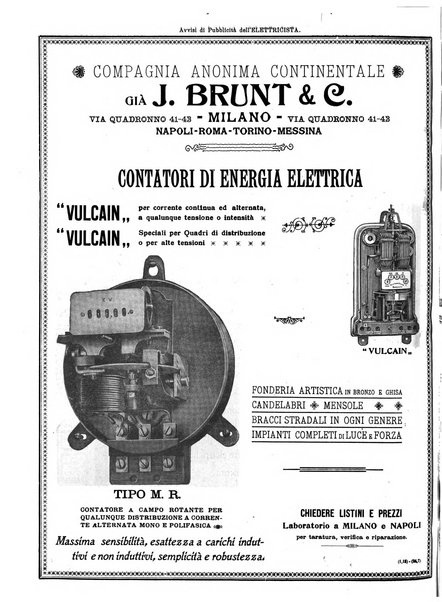 L'elettricista rivista mensile di elettrotecnica