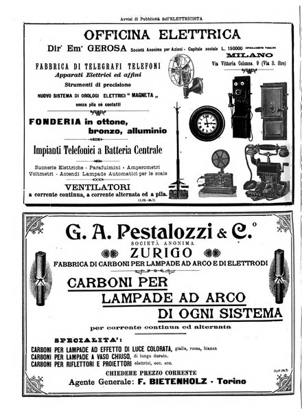 L'elettricista rivista mensile di elettrotecnica