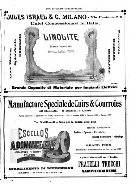 L'elettricista rivista mensile di elettrotecnica