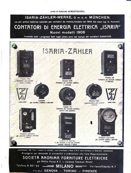 L'elettricista rivista mensile di elettrotecnica