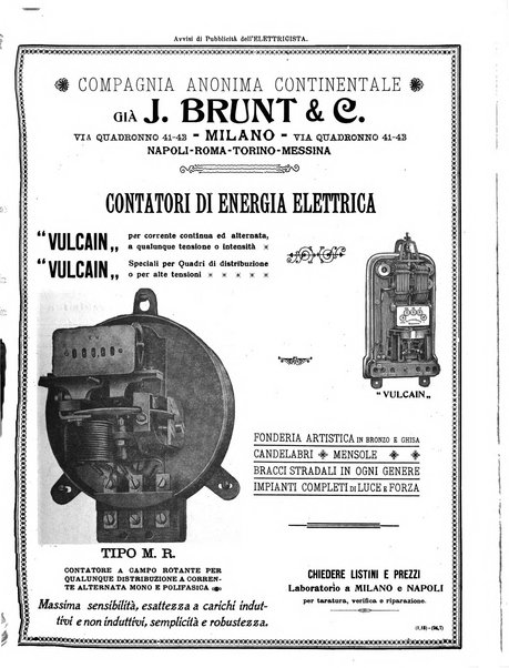 L'elettricista rivista mensile di elettrotecnica