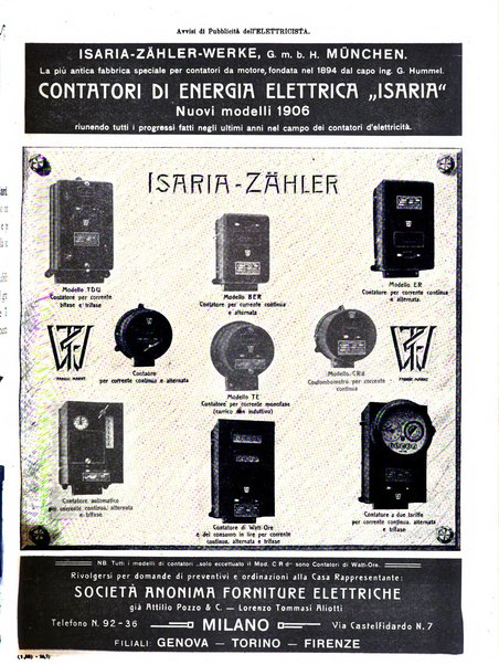 L'elettricista rivista mensile di elettrotecnica