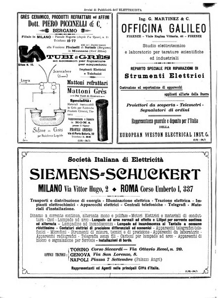 L'elettricista rivista mensile di elettrotecnica