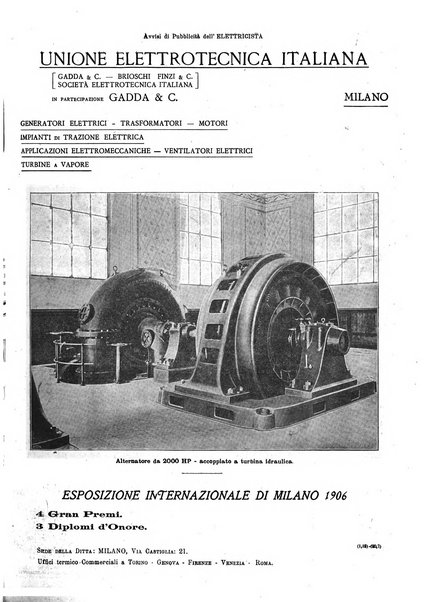 L'elettricista rivista mensile di elettrotecnica