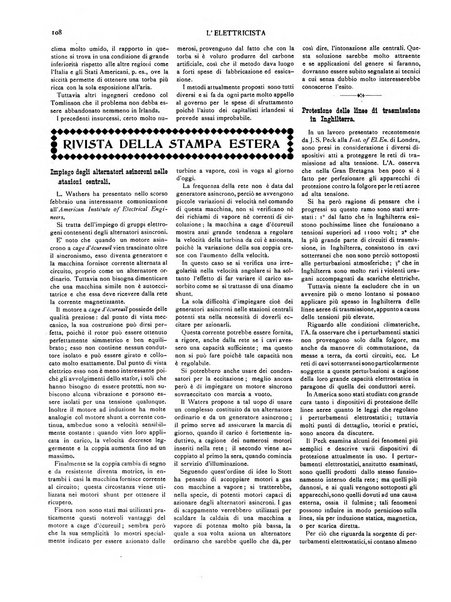 L'elettricista rivista mensile di elettrotecnica