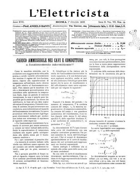 L'elettricista rivista mensile di elettrotecnica