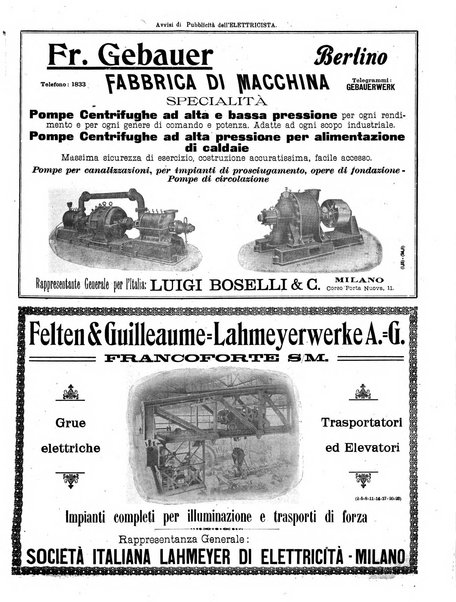 L'elettricista rivista mensile di elettrotecnica