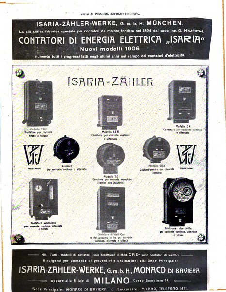 L'elettricista rivista mensile di elettrotecnica