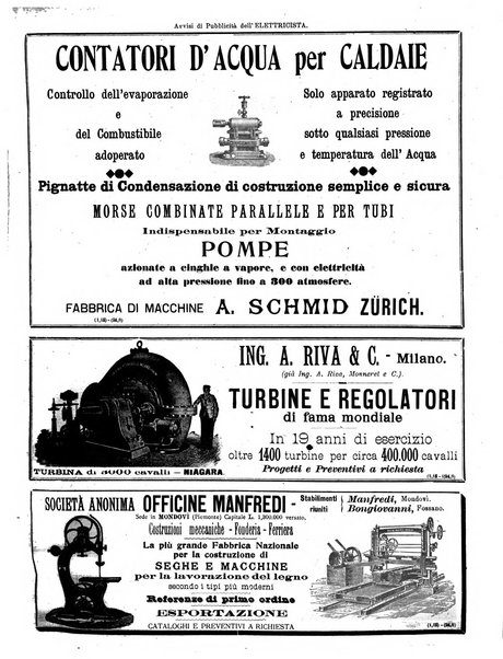 L'elettricista rivista mensile di elettrotecnica