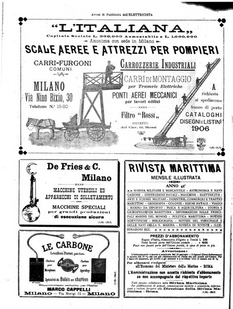 L'elettricista rivista mensile di elettrotecnica