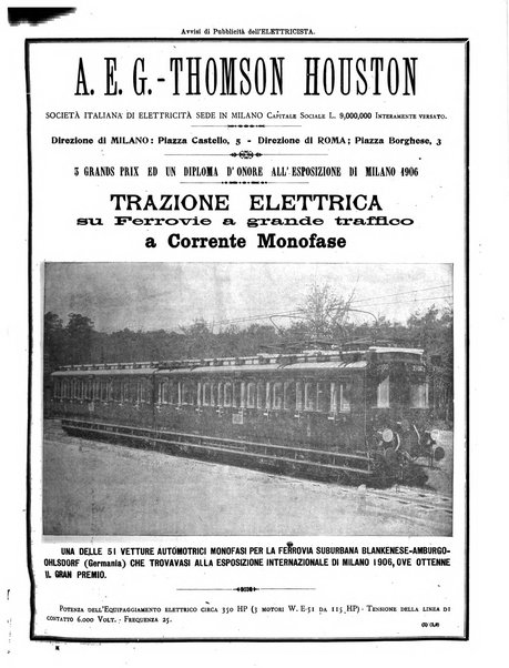 L'elettricista rivista mensile di elettrotecnica