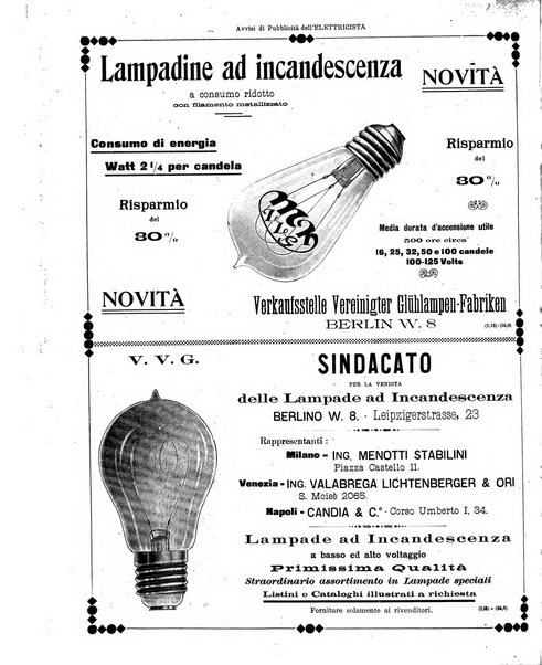 L'elettricista rivista mensile di elettrotecnica