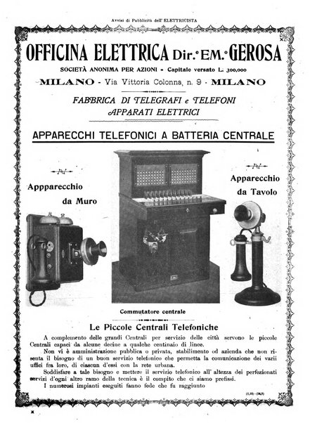 L'elettricista rivista mensile di elettrotecnica