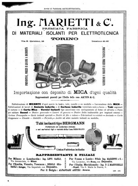 L'elettricista rivista mensile di elettrotecnica