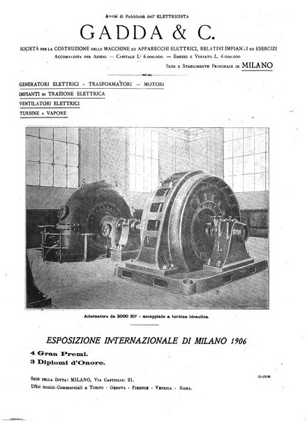 L'elettricista rivista mensile di elettrotecnica