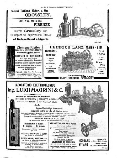 L'elettricista rivista mensile di elettrotecnica