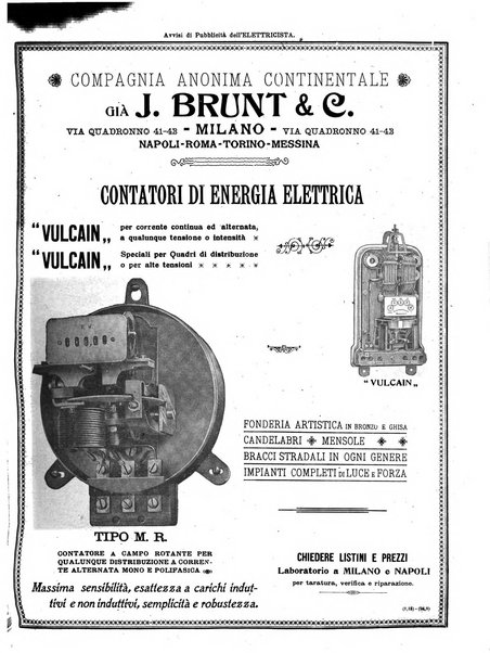 L'elettricista rivista mensile di elettrotecnica