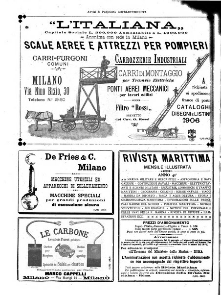 L'elettricista rivista mensile di elettrotecnica