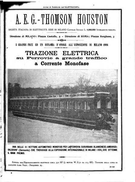 L'elettricista rivista mensile di elettrotecnica