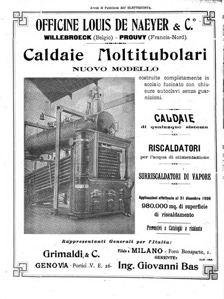 L'elettricista rivista mensile di elettrotecnica