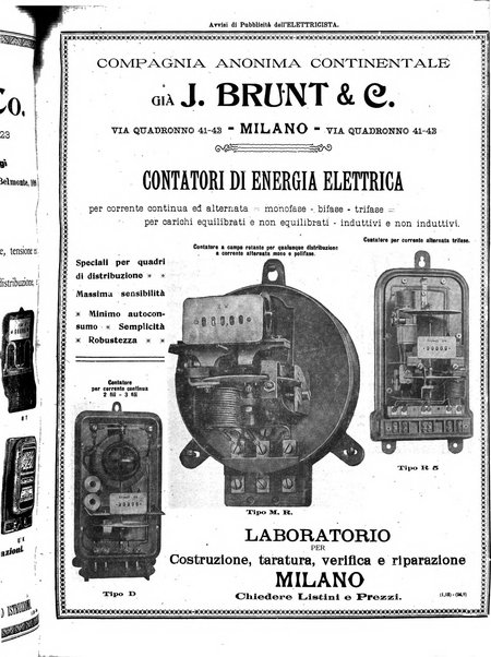 L'elettricista rivista mensile di elettrotecnica