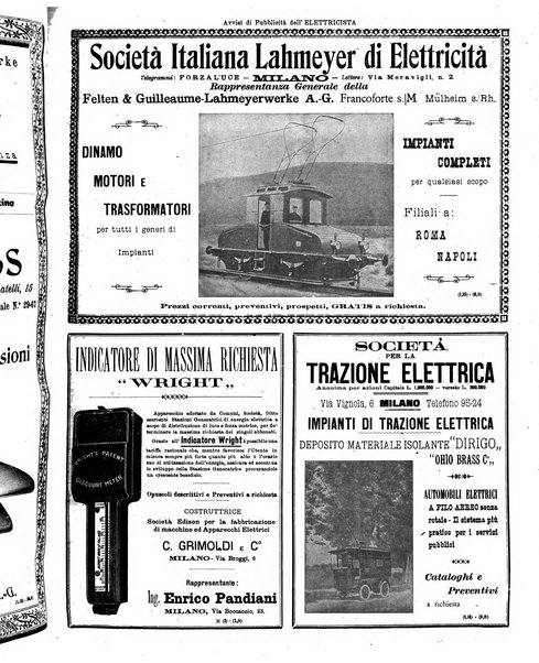 L'elettricista rivista mensile di elettrotecnica