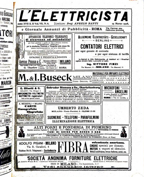 L'elettricista rivista mensile di elettrotecnica