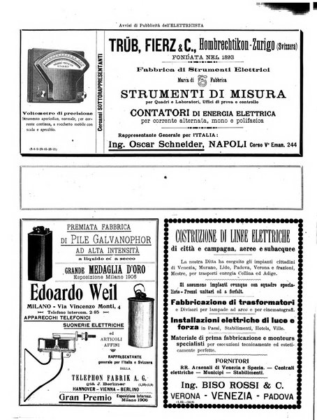 L'elettricista rivista mensile di elettrotecnica