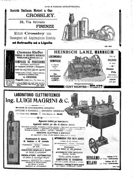 L'elettricista rivista mensile di elettrotecnica