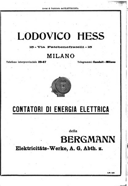 L'elettricista rivista mensile di elettrotecnica