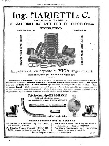 L'elettricista rivista mensile di elettrotecnica