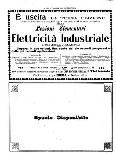 L'elettricista rivista mensile di elettrotecnica