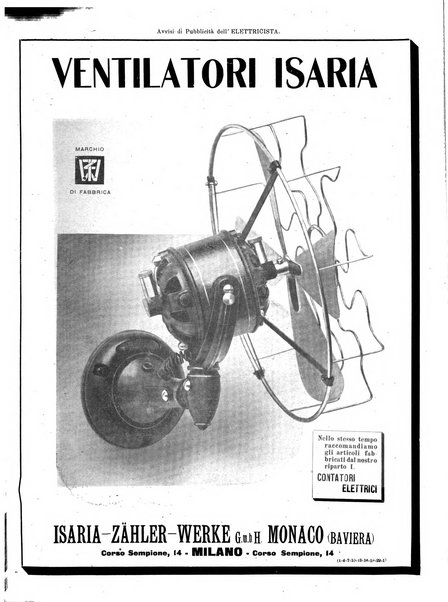 L'elettricista rivista mensile di elettrotecnica