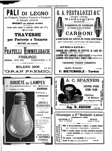 L'elettricista rivista mensile di elettrotecnica