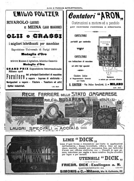 L'elettricista rivista mensile di elettrotecnica