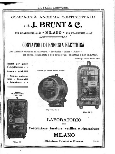 L'elettricista rivista mensile di elettrotecnica