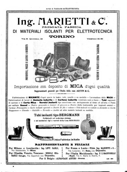 L'elettricista rivista mensile di elettrotecnica