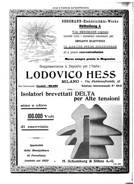 L'elettricista rivista mensile di elettrotecnica