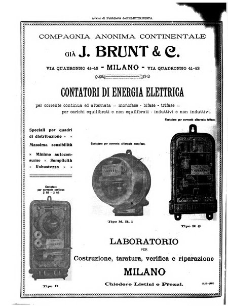 L'elettricista rivista mensile di elettrotecnica