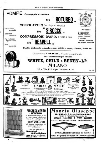 L'elettricista rivista mensile di elettrotecnica