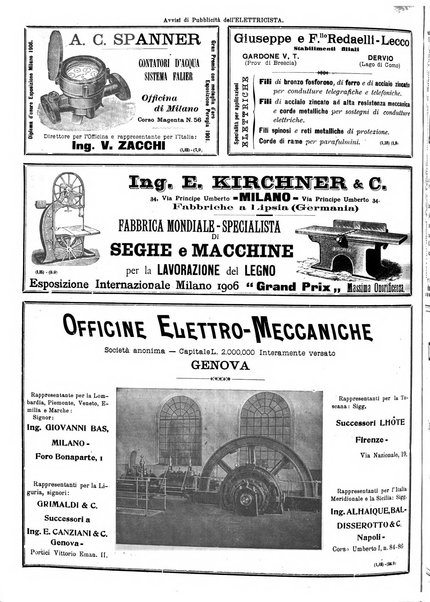 L'elettricista rivista mensile di elettrotecnica